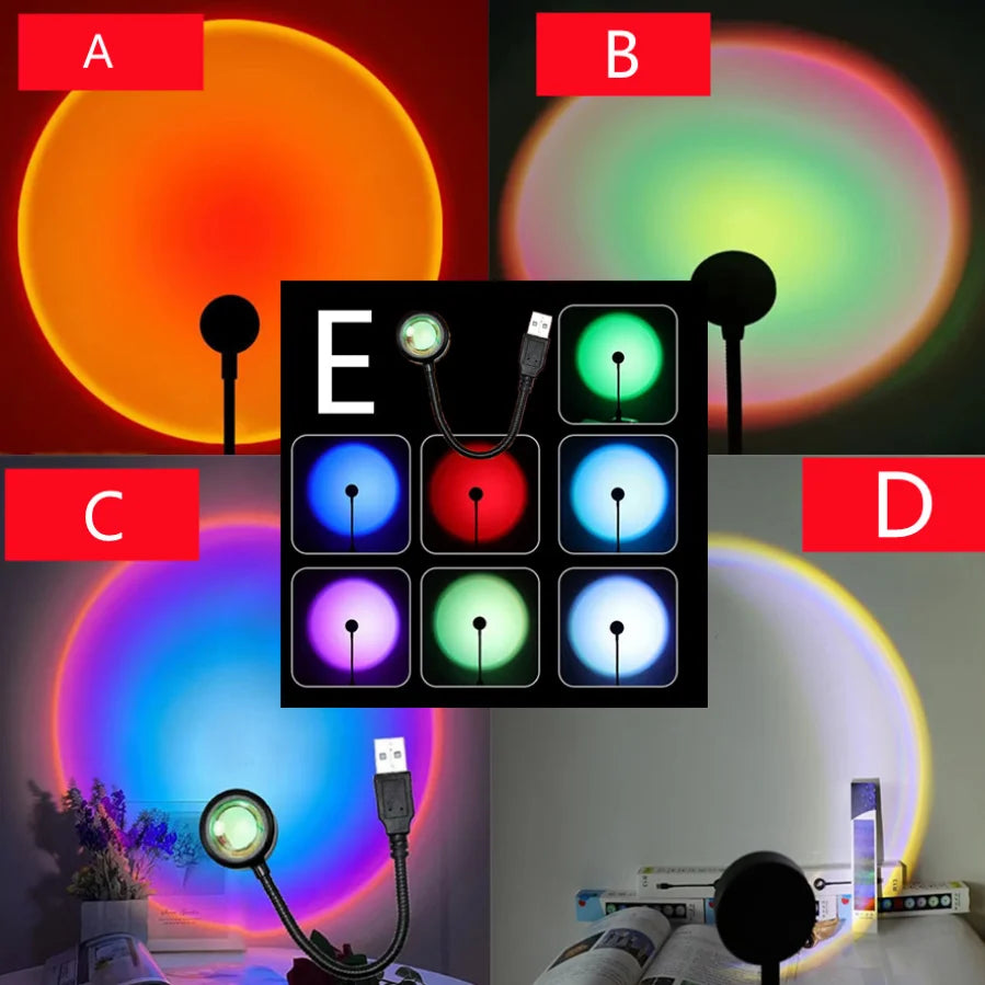 Led USB Sunset Lamp Projector